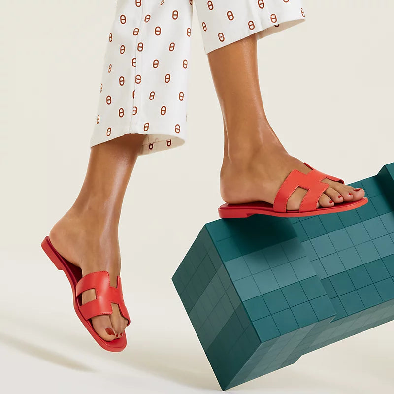 Hermes - Claquettes Orange capucine