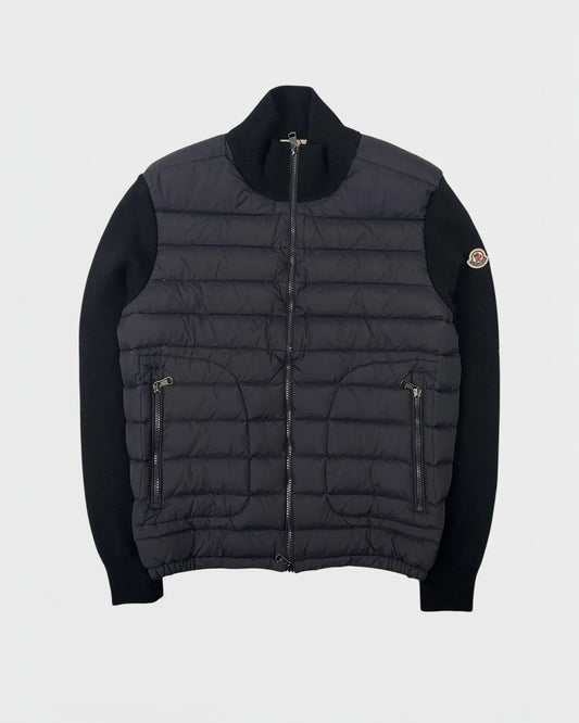 Moncler doudoune bi-matière cardigan