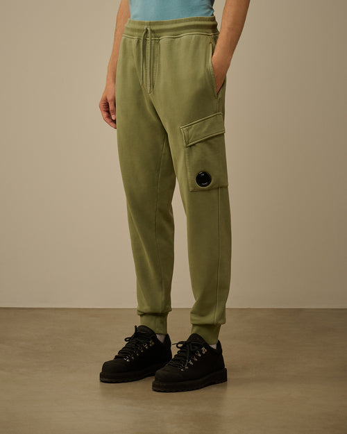 Brushed and Emerized Diagonal Fleece Cargo Lens Sweatpants