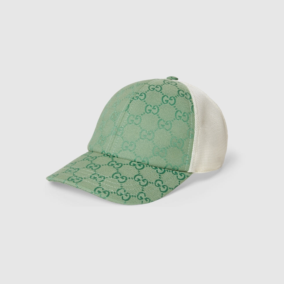 CASQUETTE EN TOILE ORIGINAL GG VERT BLANC