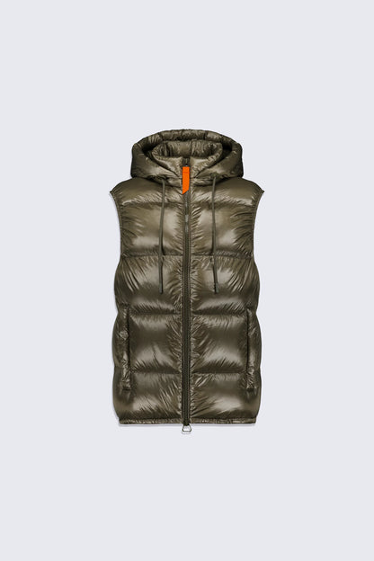 Doudoune mixte sans manches à capuche Cesar