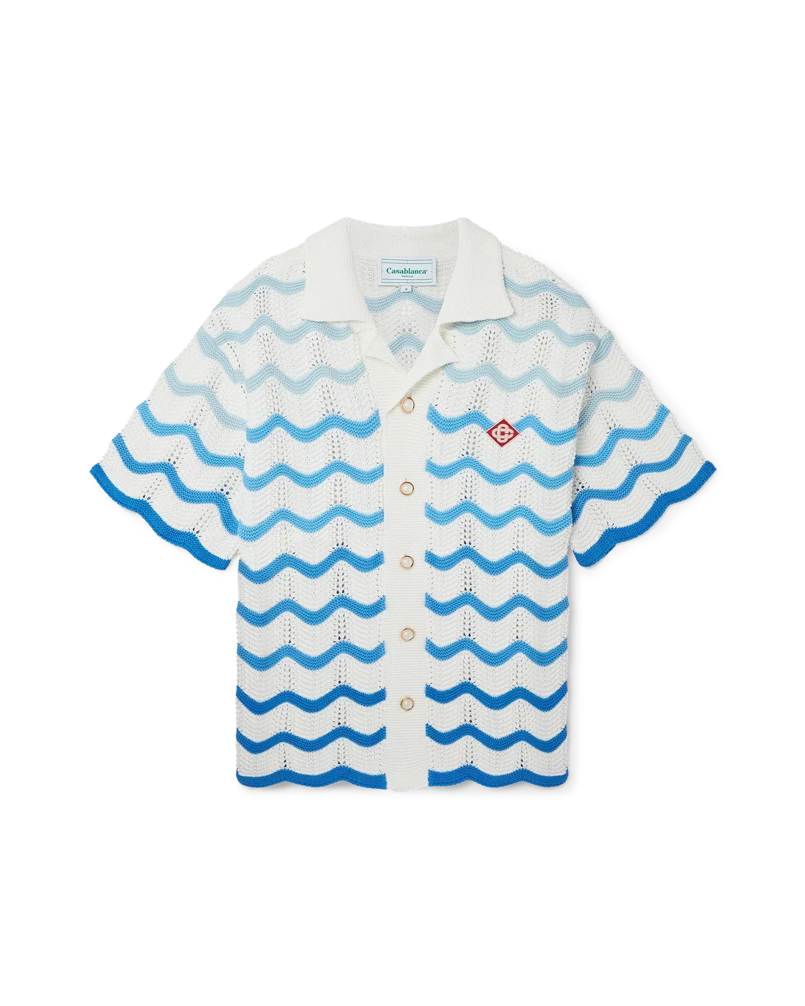 Wavy Gradient Crochet Shirt
