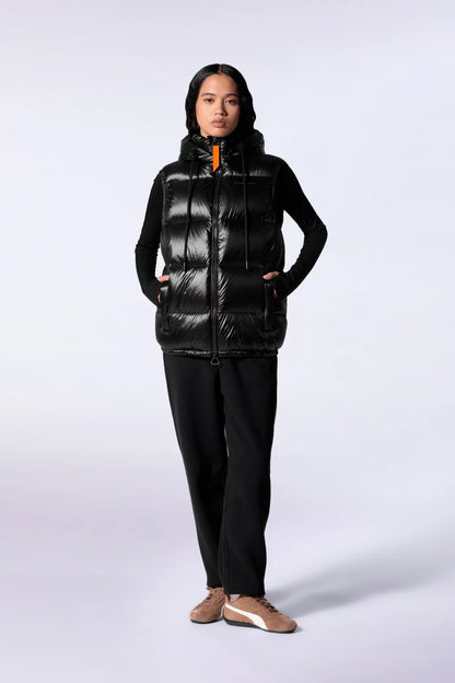 Doudoune mixte sans manches à capuche Cesar