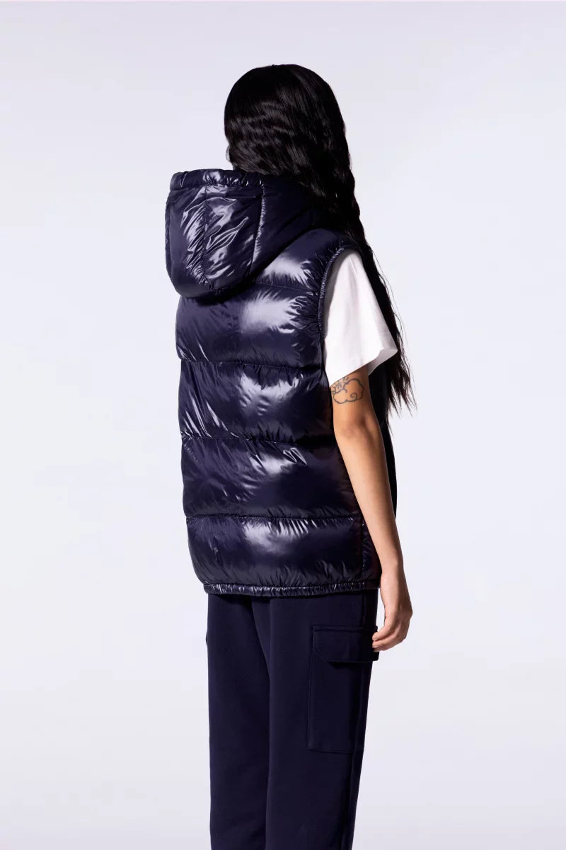 Doudoune mixte sans manches à capuche Cesar