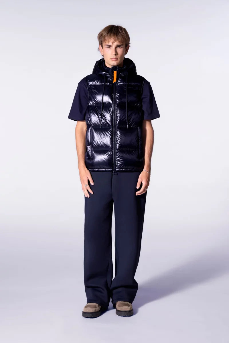 Doudoune mixte sans manches à capuche Cesar