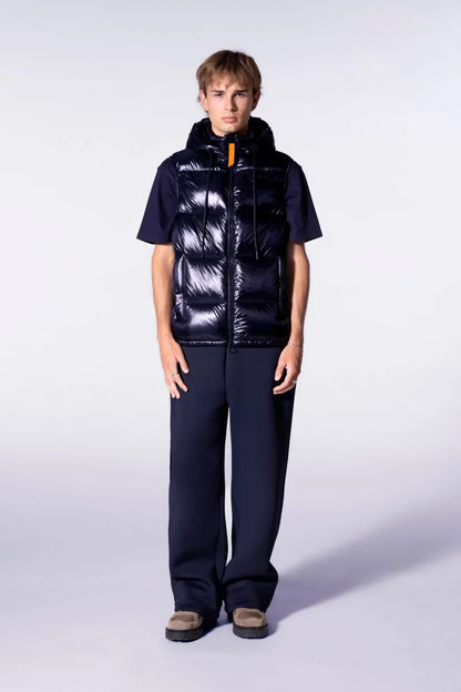 Doudoune mixte sans manches à capuche Cesar