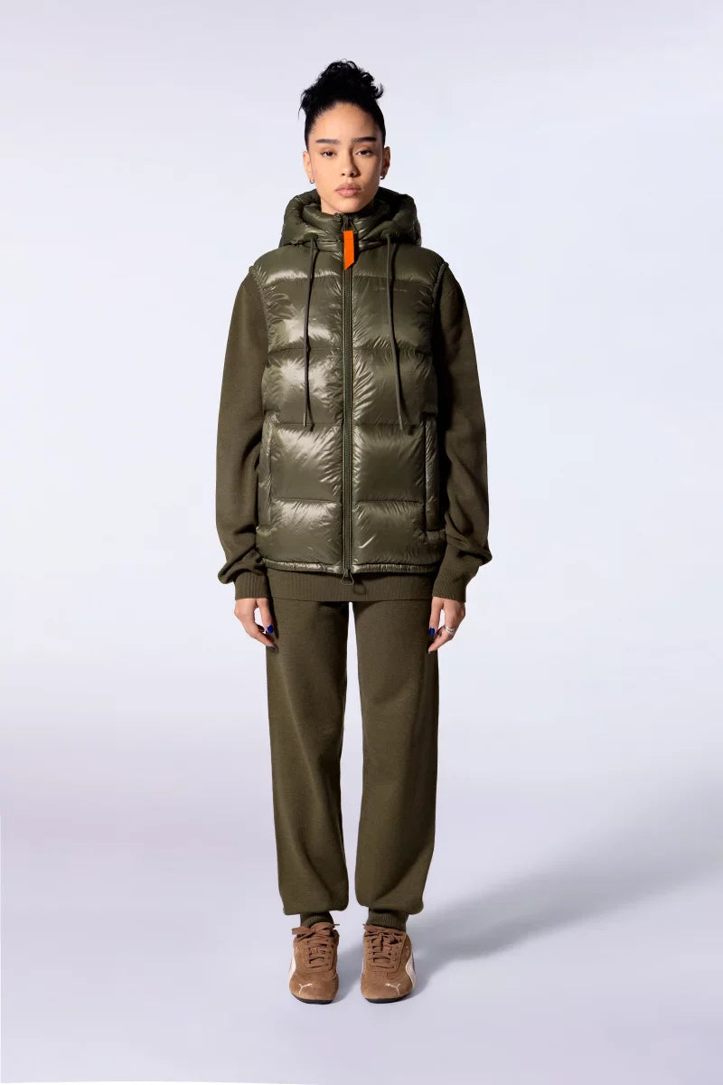 Doudoune mixte sans manches à capuche Cesar